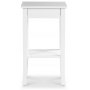 Sand vitt sngbord med lda (monterat)