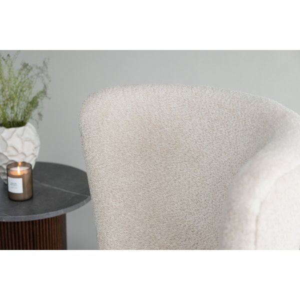 Fauteuil Hlls - Beige/noyer