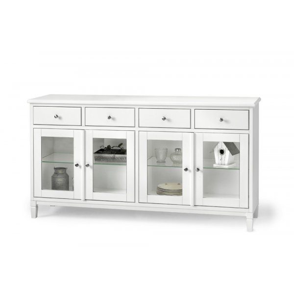 Mistral buff med glasdrrar - Vit