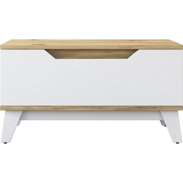 Abby soffbord 80x45 cm - Ek/vit Abby soffbord 80x45 cm - Ek/vit