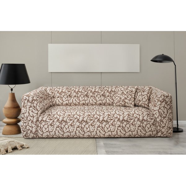Cady 3-sits soffa - Beige/brun Cady 3-sits soffa - Beige/brun