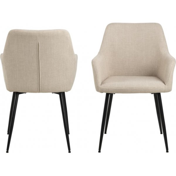 Lizzy karmstol - Beige/matt svart