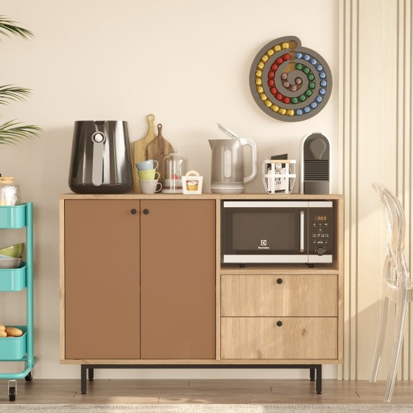 Royce köksskåp 2 - Ek/tegelröd Royce köksskåp 2 - Ek/tegelröd