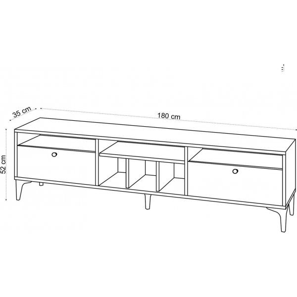 Banc multimédia Robb - Chêne Banc multimédia Robb - Chêne
