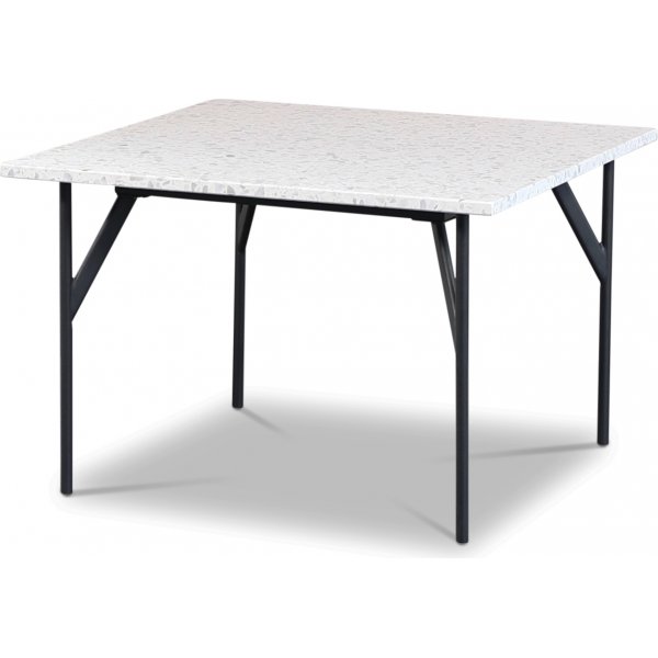 Terrazzo soffbord 75x75cm - Bianco Terrazzo & underrede AIR