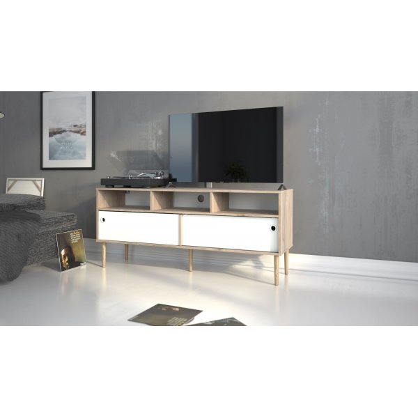 Rome TV-bänk - Hickory/vit Rome TV-bänk - Hickory/vit
