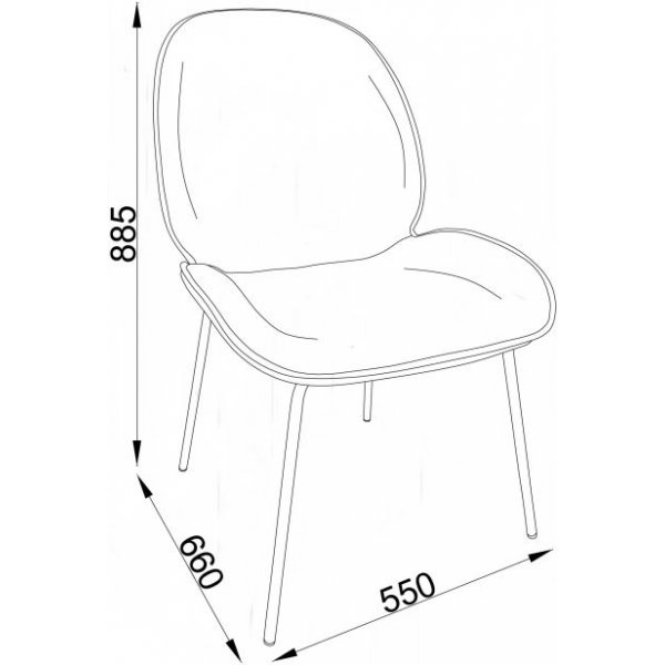 Chaise de salle à manger Olivia - Bouclé beige Chaise de salle à manger Olivia - Bouclé beige
