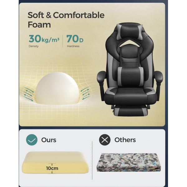 Chaise de bureau Waldemar - Noir/gris