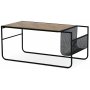 Bjrkeryd soffbord med frvaring 100 x 50 cm - Svart / Ek + Textilskydd fr mbler