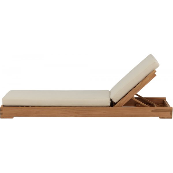Kenya solsäng - Beige/Teak Kenya solsäng - Beige/Teak