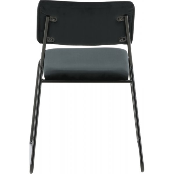 Chaise Frequency - Velours noir