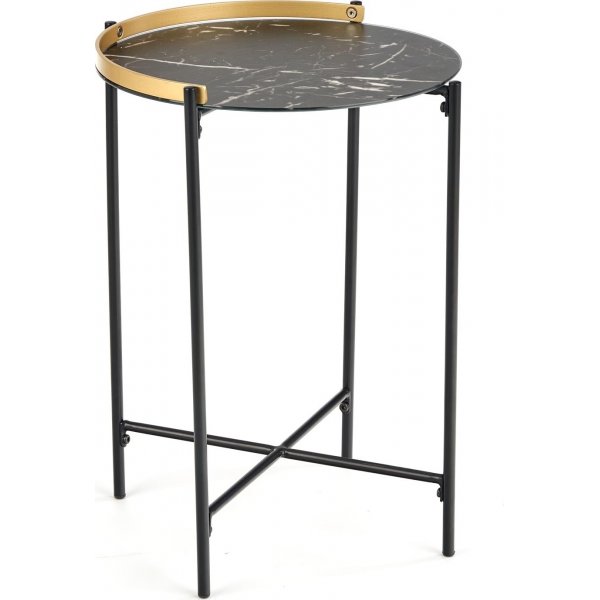 Kernel soffbord 45 cm - Mrk marmor/guld