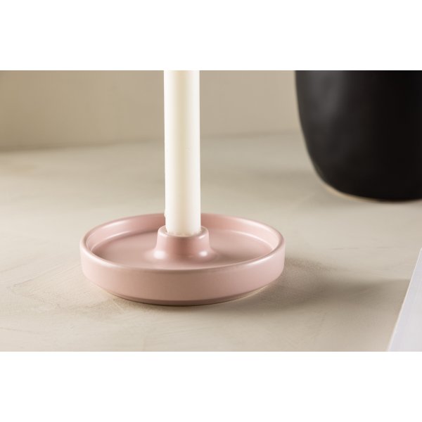 Bette ljusstake 13 x 4 cm - Ljusrosa Bette ljusstake 13 x 4 cm - Ljusrosa