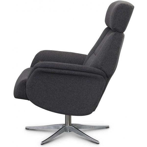 Peru reclinerfåtölj med pall - Grå Peru reclinerfåtölj med pall - Grå