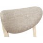 Nordic stol - Whitewash ek/beige tyg
