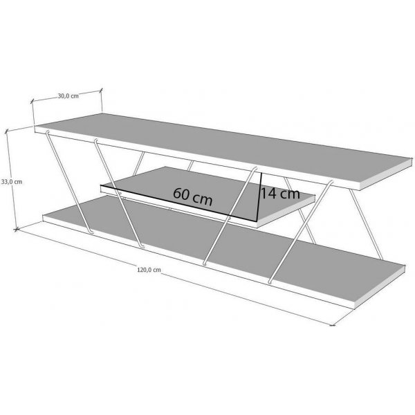 Canaz TV-bnk - Gul/svart