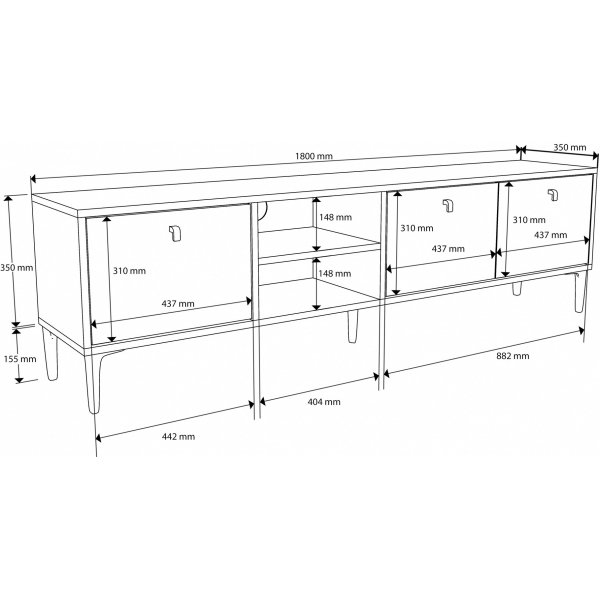 Banc TV Vision - Noyer Banc TV Vision - Noyer