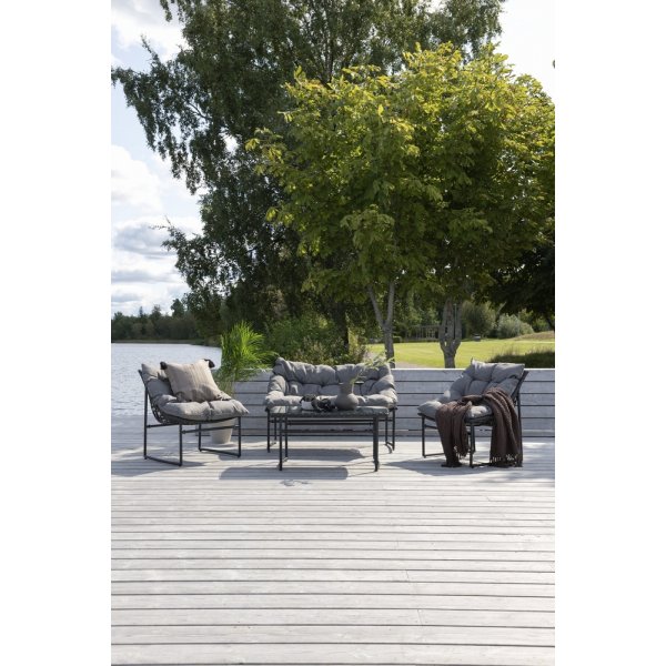 Groupe de canapés Tina - Noir/gris Groupe de canapés Tina - Noir/gris