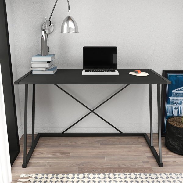 Bureau Adélaïde 114 x 60 cm - Noir/anthracite Bureau Adélaïde 114 x 60 cm - Noir/anthracite