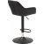 Tabouret de bar Blocks en PU noir hauteur d\\\'assise 75-89 cm