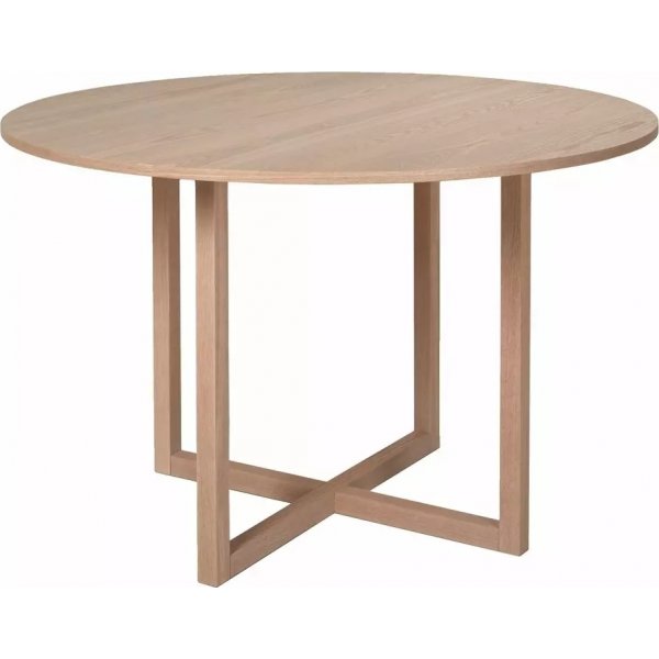 Bronx runt matbord �120 cm i whitewash