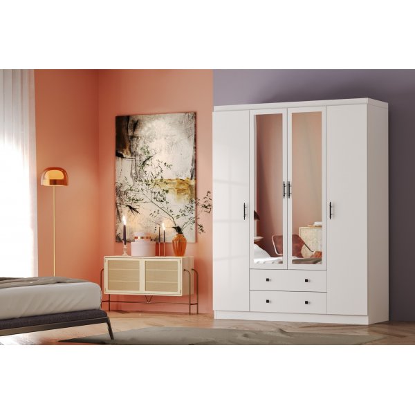 Armoire Lavinia 140 x 50 x 210 cm - Blanc