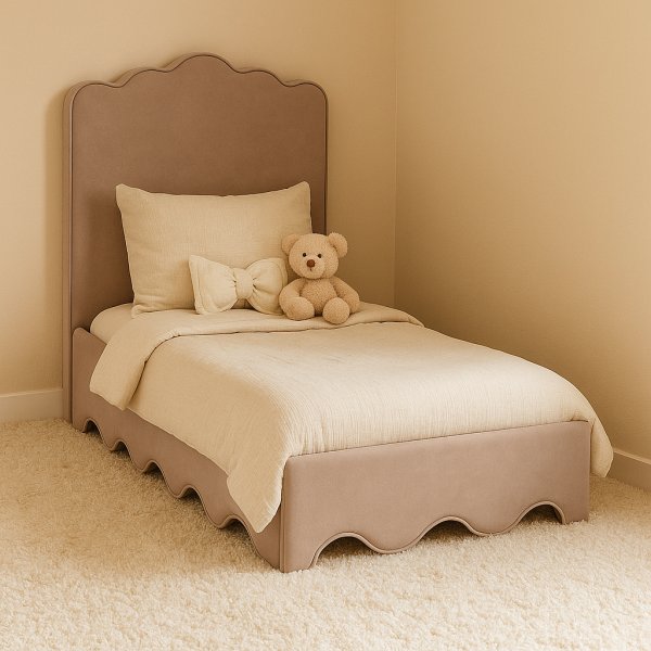 Mörkbeige sängram 90x200 cm Mörkbeige sängram 90x200 cm