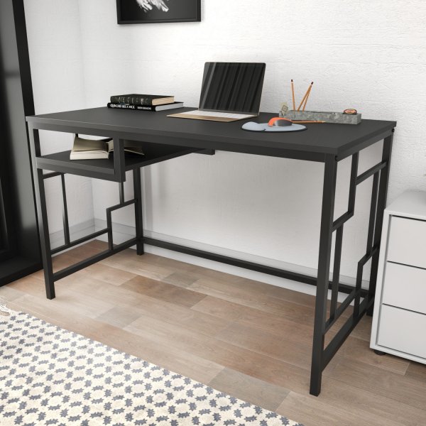 Kennesaw skrivbord 120 x 60 cm - Svart/antracit Kennesaw skrivbord 120 x 60 cm - Svart/antracit
