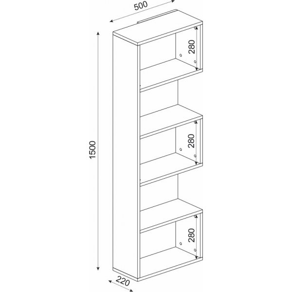 Gala bokhylla - Ek/marmor Gala bokhylla - Ek/marmor