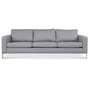 Nova 3-sits soffa - Grtt tyg + Flckborttagare fr mbler