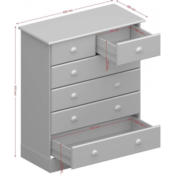 Commode Nola - Blanc/beige Commode Nola - Blanc/beige