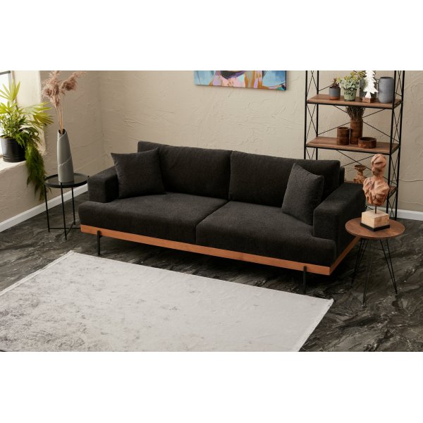 Liva 3-sits soffa - Antracit/koppar Liva 3-sits soffa - Antracit/koppar