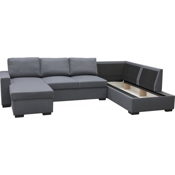 Canap canap en U 309 cm tissu gris fonc - Solna + Nettoyage textile pour meubles