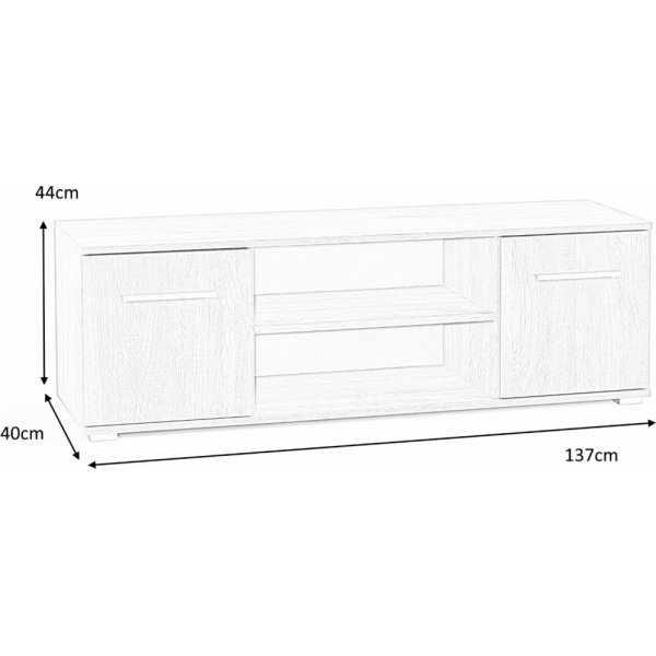 Banc Abdel media - Chêne Sonoma Banc Abdel media - Chêne Sonoma