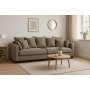 Soffa Brandy lounge 210 cm - Grbeige sammet