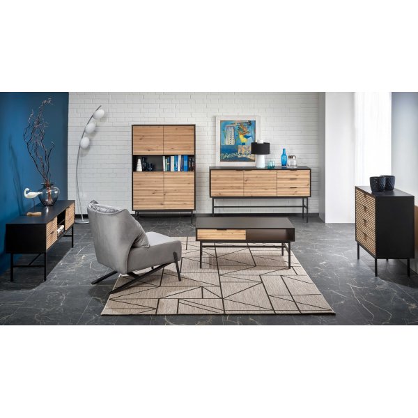 Buffet Laguna - Chne artisanal/noir