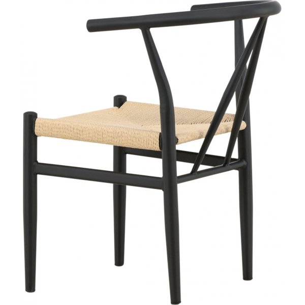 Chaise de salle à manger Alfons - Beige/noir Chaise de salle à manger Alfons - Beige/noir