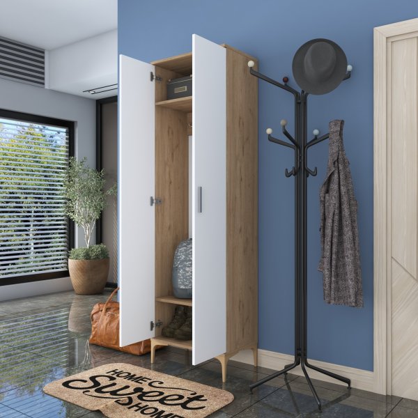 Armoire Esa - Noyer/blanc