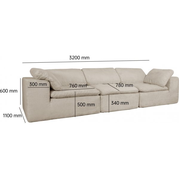 Soffa 320 cm beige manchester Soffa 320 cm beige manchester