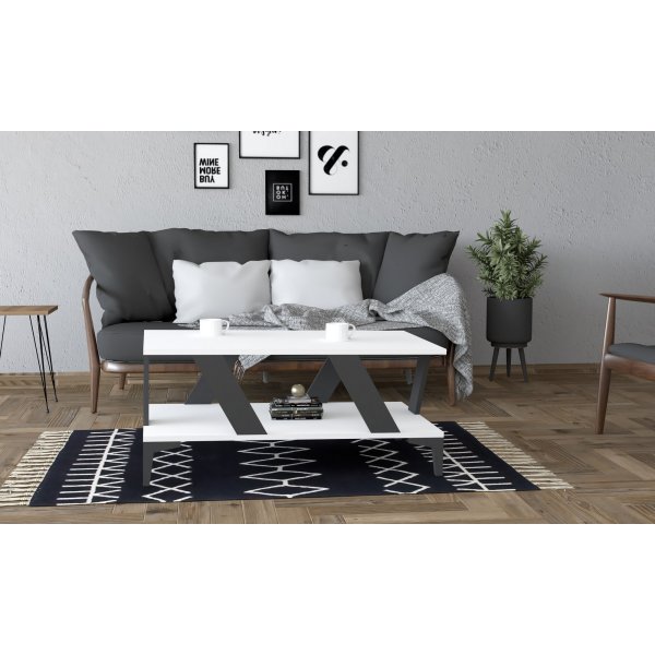 Table basse Tabla 100 x 40 cm - Anthracite/blanc Table basse Tabla 100 x 40 cm - Anthracite/blanc