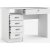 Bureau Function Plus avec 4 tiroirs 109,3 x 48,5 cm - Blanc