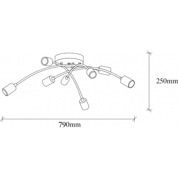 Plafonnier banane 1152 - Laiton