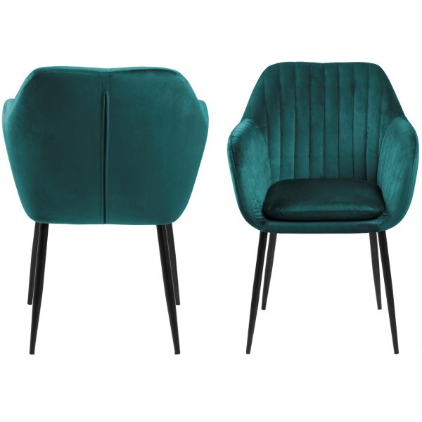 Emilia karmstol - Grn/svart