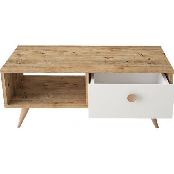 Vilamo soffbord 96 x 44,5 cm - Furu/vit