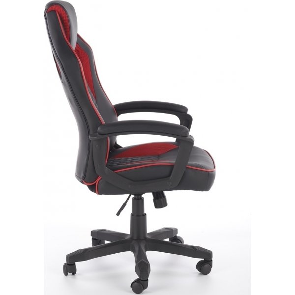 F1 kontorsstol / spelstol - Svart/rd