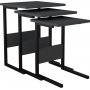 Sali tafel 32/36/40 x 32/36/40 cm - Zwart/antraciet
