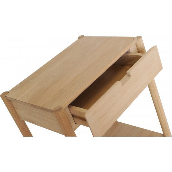 Circus nachtkastje - Wit gepigmenteerd eikenhout