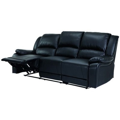 Gerda 3-sits recliner-soffa - Svart