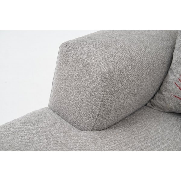 Linden divansoffa v�nster - Ljusgr�