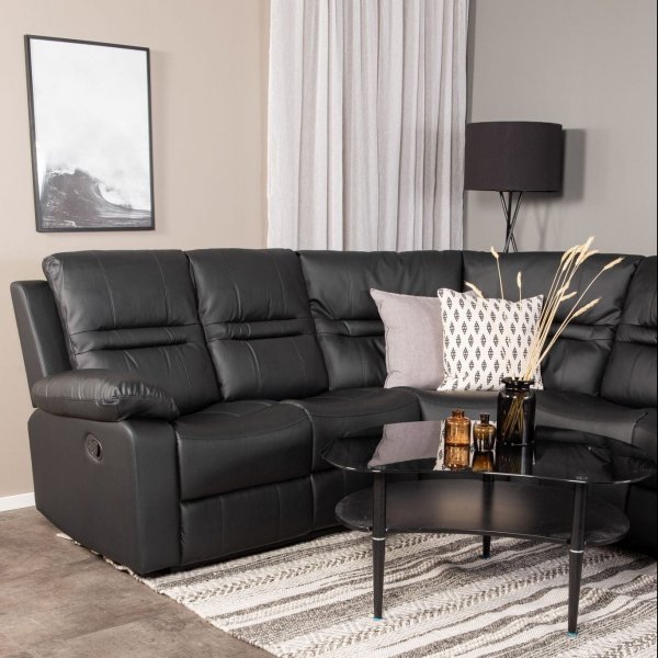 Mozart hrnsoffa (recliner) - Svart PU